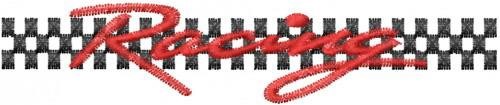 Checkered Racing text