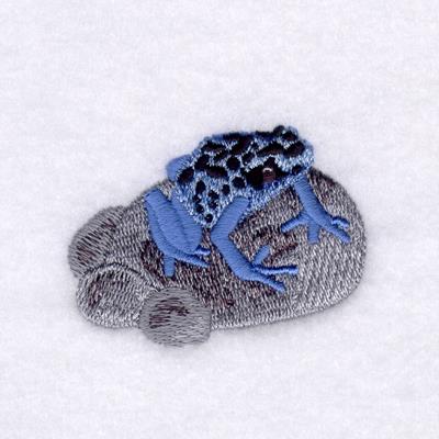 Blue Poison Arrow Frog Embroidery Design | EmbroideryDesigns.com