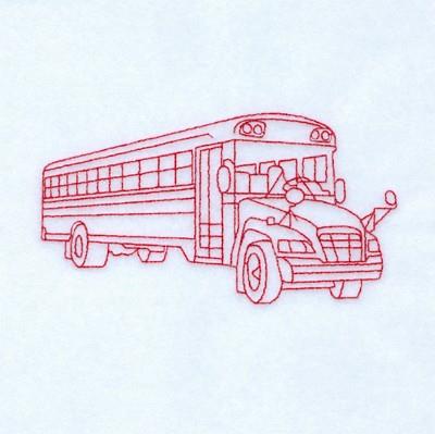 School Bus Letter G Embroidery Design by Starbird Inc.