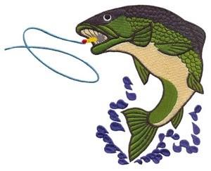 Fly Fishing Embroidery Design