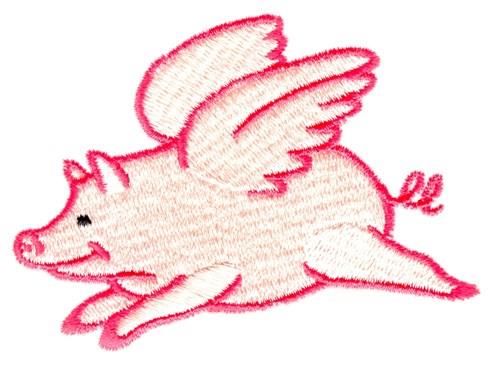 Flying Pig Embroidery