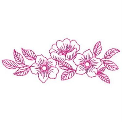 Pink Floral Embroidered Net Trim,pink Floral Border,floral