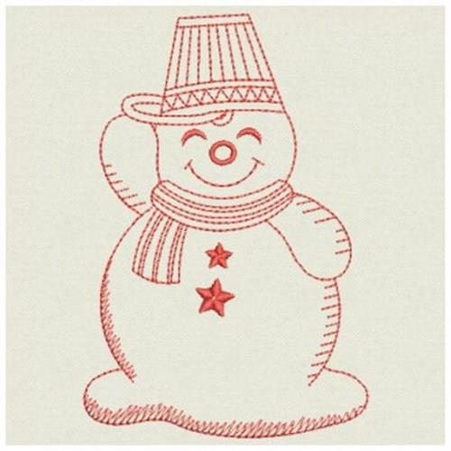 Sketched Snowmen Bundle - Instant Downloadable Machine Embroidery - Light  Fill Stitch