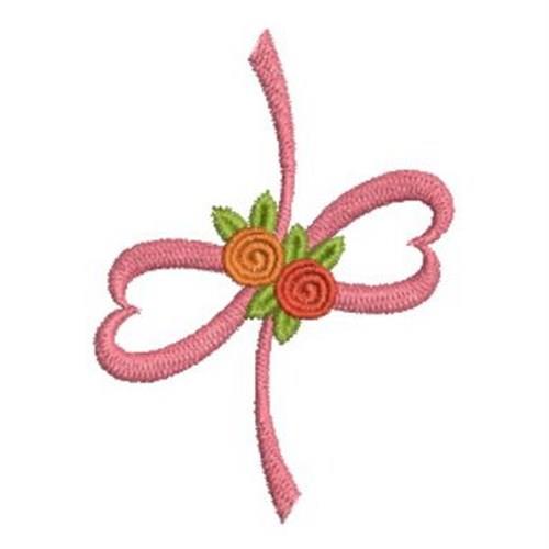 Pink Ribbon Bow Machine Embroidery File Design 4 X 4 Inch Hoop Monogram  Design Bow Embroidery Design 