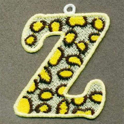 FSL Leopard Alphabet Z Embroidery Design