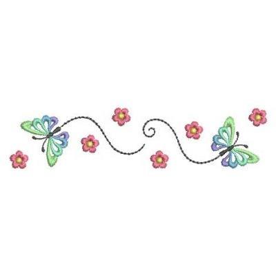 Colorful Butterfly Border