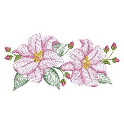 Rippled Lily Embroidery Design