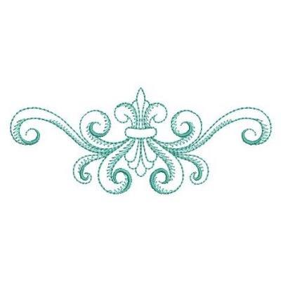 Turquoise Light Motifs Machine Embroidery Designs Set From Hoop