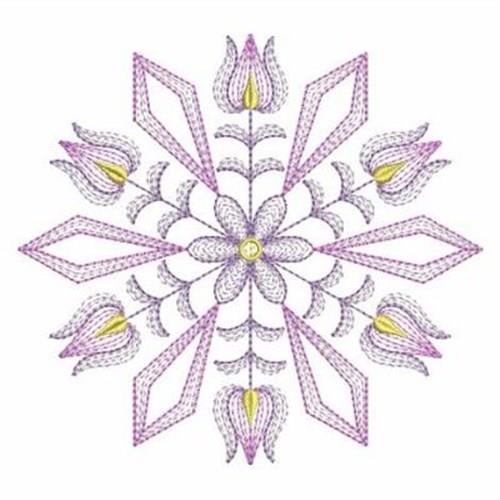 Diamond Flowers Embroidery Design