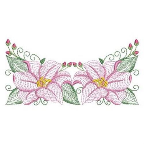 Rippled Lily Embroidery Design