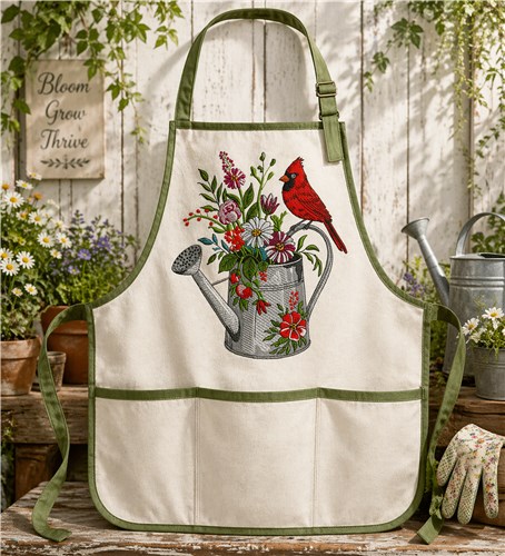 Cardinal And Blooms