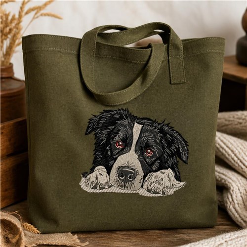Border Collie Dog Embroidery Design – Border Collie Portrait, Puppy Eyes, Dog Lover Gift, Pet Portrait & Companion Dog Design