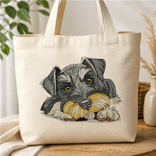 Miniature Schnauzer Dog Embroidery Design – Schnauzer Portrait, Puppy Eyes, Dog Lover Gift, Pet Portrait & Companion Dog Design