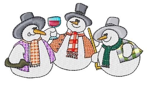 Sketched Snowmen Bundle - Instant Downloadable Machine Embroidery - Light  Fill Stitch