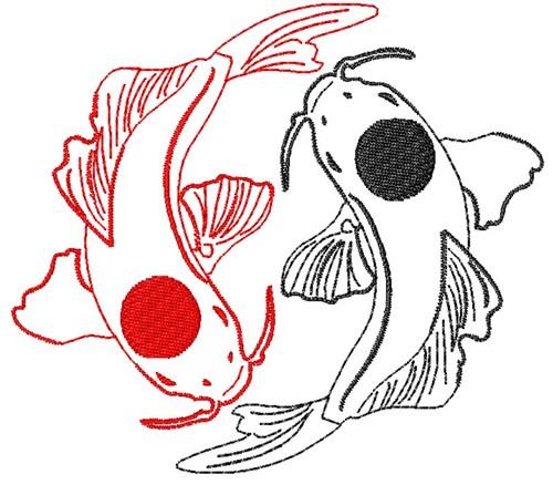 ying yang koi fish