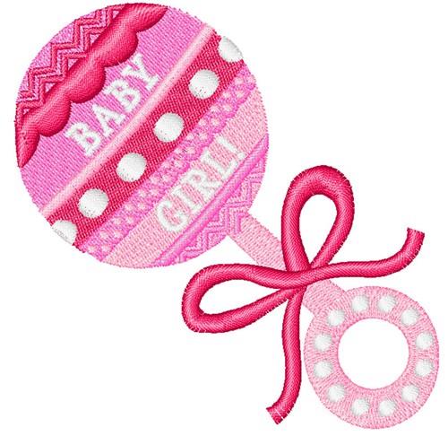 pink baby rattle clip art