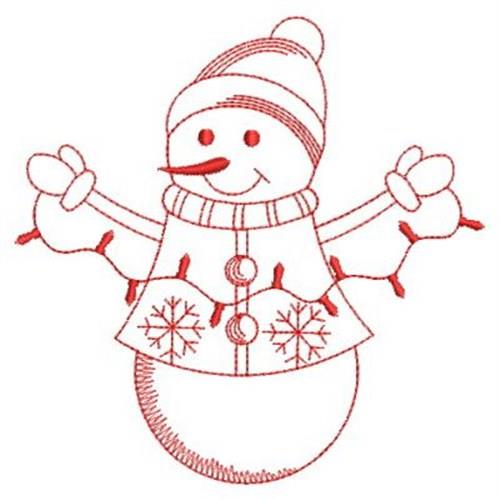 Sketched Snowmen Bundle - Instant Downloadable Machine Embroidery - Light  Fill Stitch