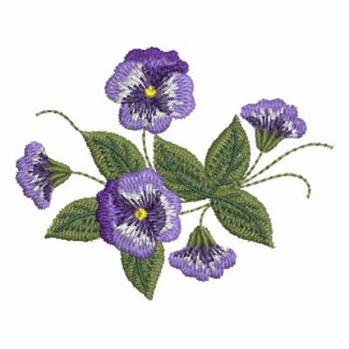 Elegant Pansies Embroidery Designs, Machine Embroidery Designs at ...