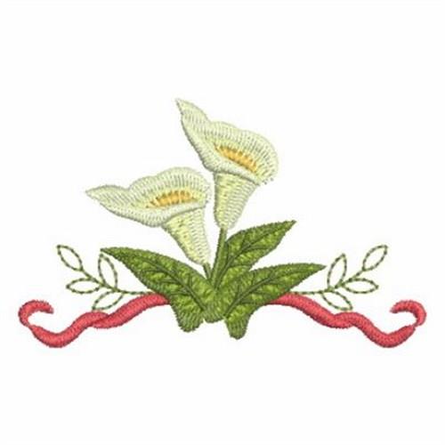 Lily border embroidery design