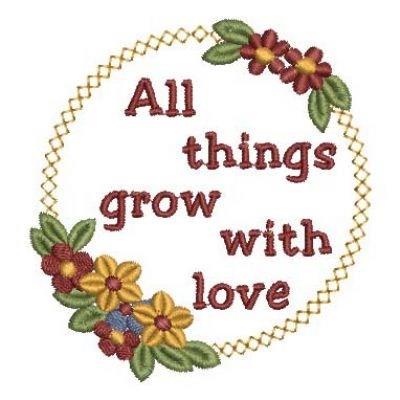 Cross stitch quote, You are loved cross stitch, Flower wreat - Inspire  Uplift