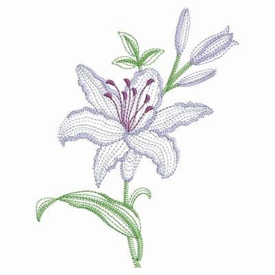 Lily Machine Embroidery Design -  Canada