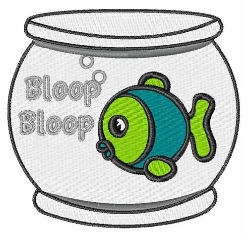 Bloop Bloop Fish Embroidery Design