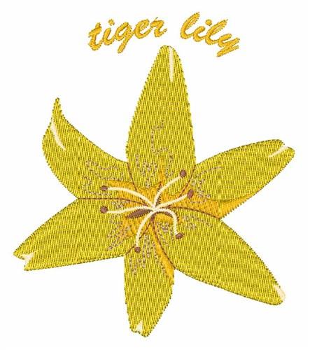 Tiger Lily Machine Embroidery Designs Sewing Craft Embroidery Flower