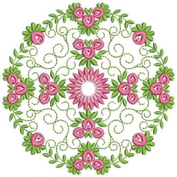 Circle Quilt Flowers