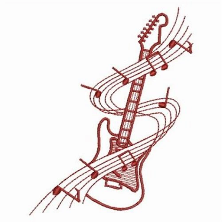 Redwork Guitar