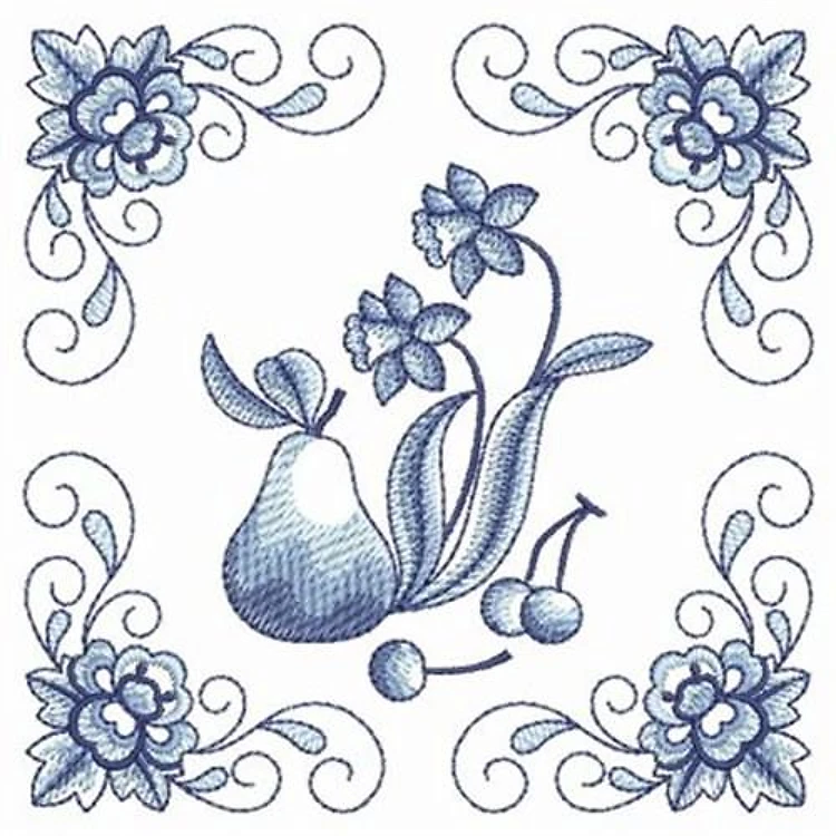Blue Jacobean Pear
