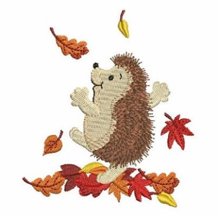 Hedgehog In Leaves