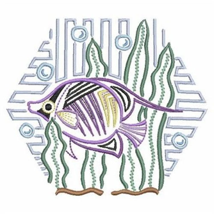 Purple Fish and Green Plants