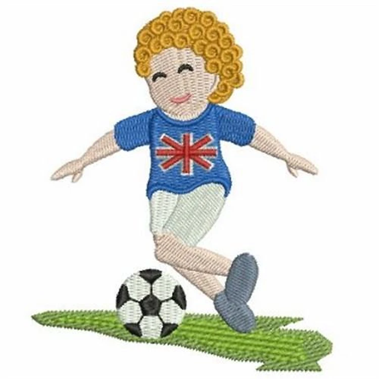 Curly Hair Boy Soccer
