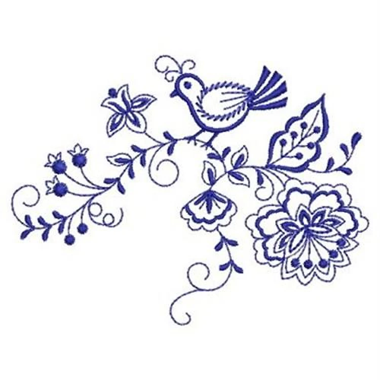 Bird Floral Vine
