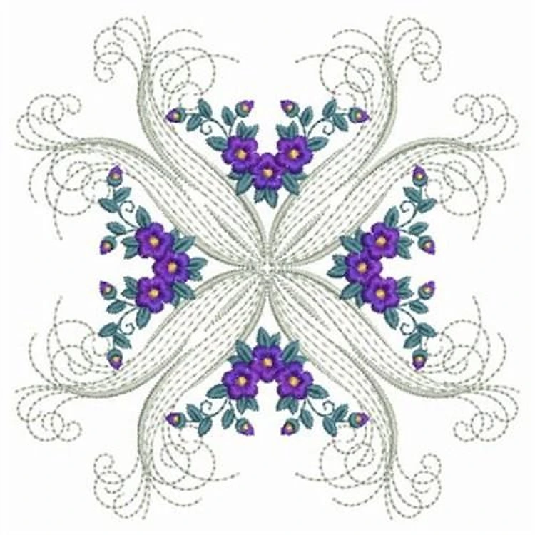 Floral Quilt Block