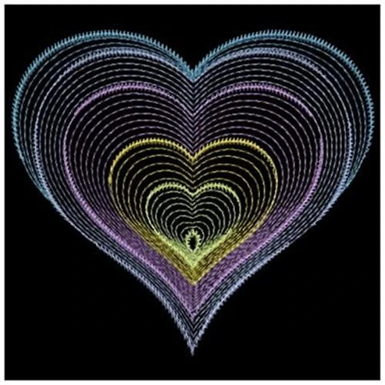 Stacked Neon Hearts