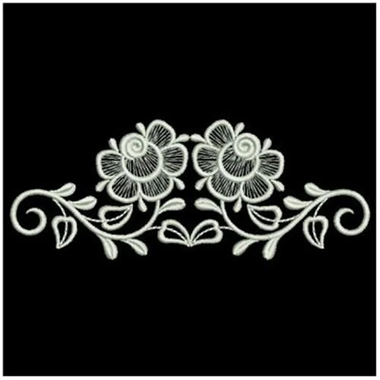 Redwork Floral Roses