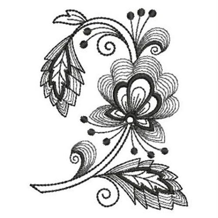 Rippled Floral Swirl