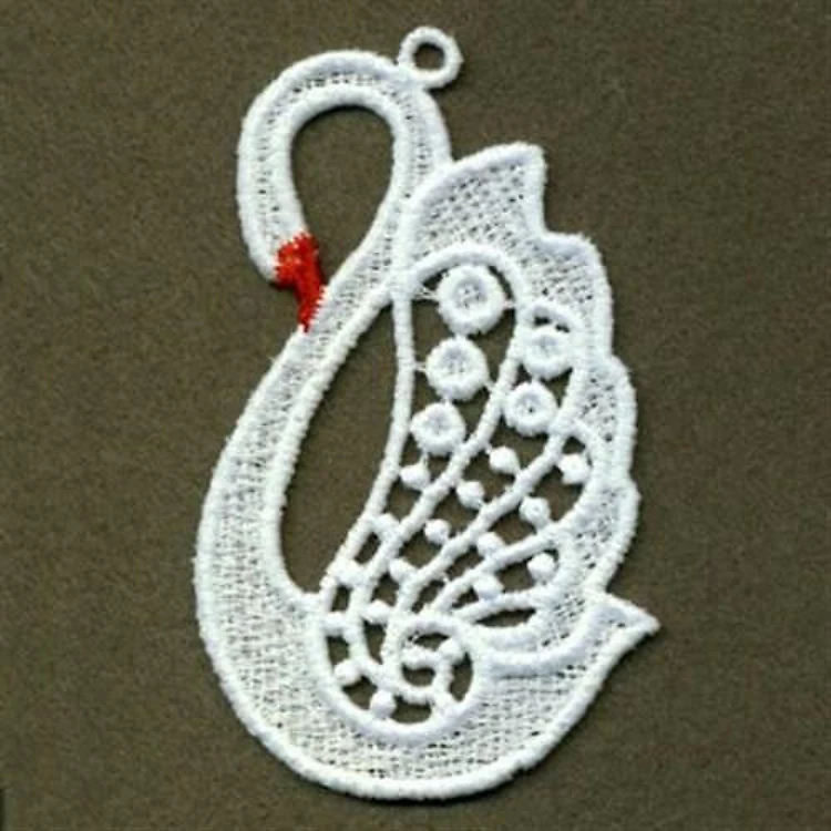 FSL Swan Lace Ornament