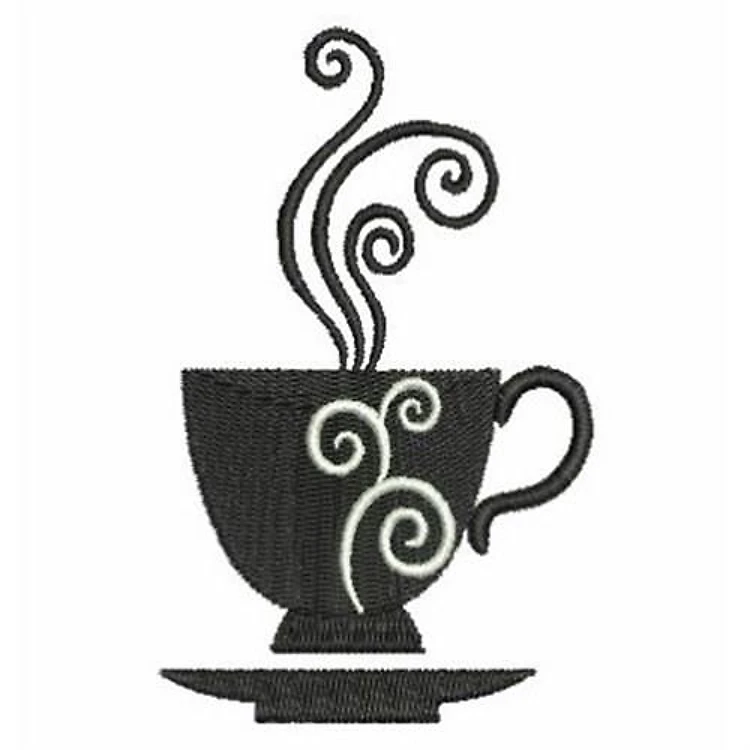 Swirly Coffee Silhouette