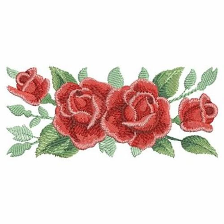 Watercolor Roses Border