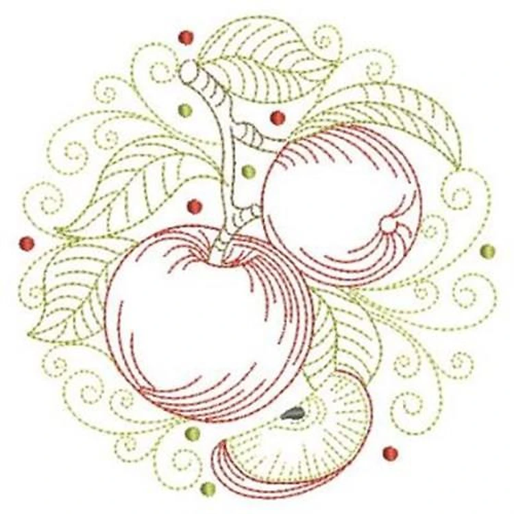 Red Apples Spring Swirls