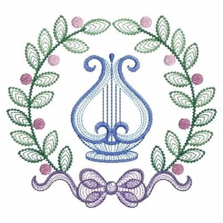 Musical Lyre Laurel Wreath