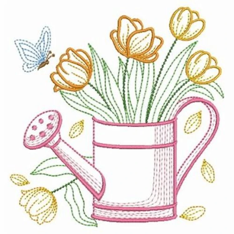 Vintage Flowering Watering Can