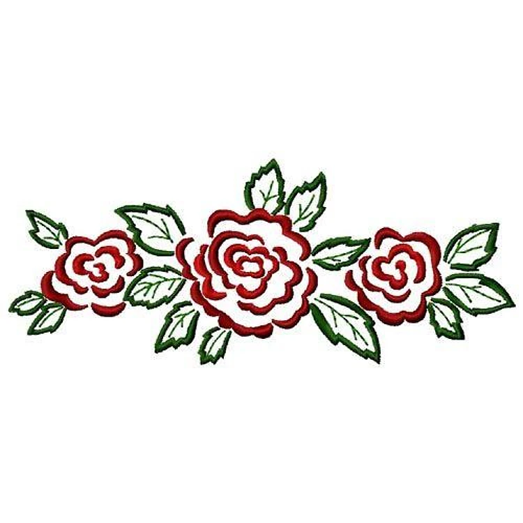Free Rose Border Embroidery Design | EmbroideryDesigns.com