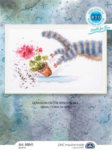 Geranium On The Window Sill Counted Cross Stitch Kit