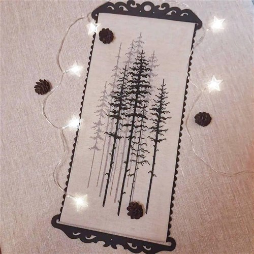 Mixed Technique Stitch Kit Crystal Art - Foggy Forest