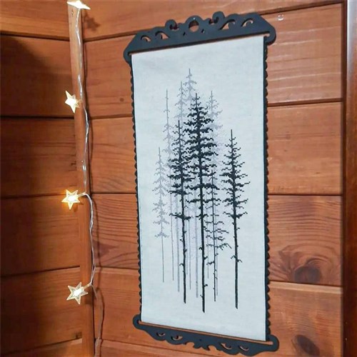 Mixed Technique Stitch Kit Crystal Art - Foggy Forest