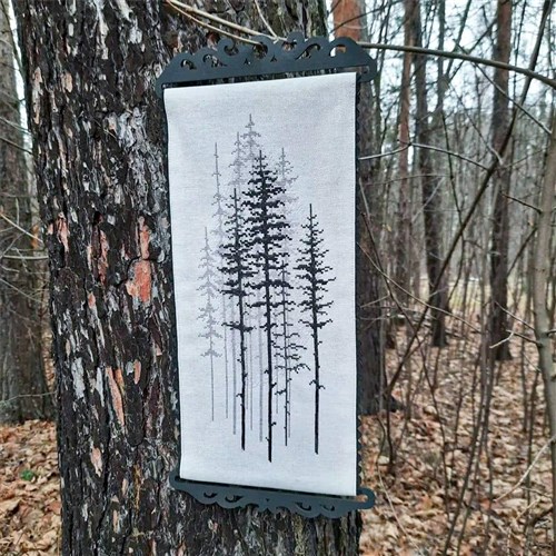 Mixed Technique Stitch Kit Crystal Art - Foggy Forest
