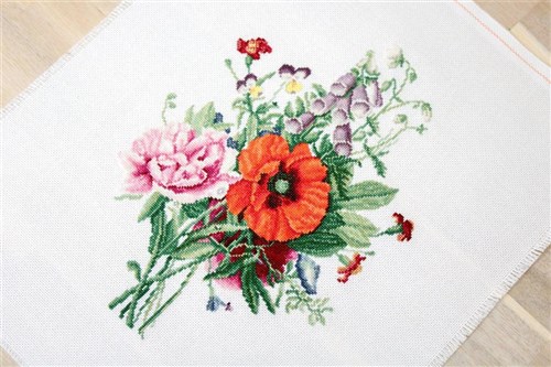 Bouquet Of Flowers Counted Cross-Stitch Kit